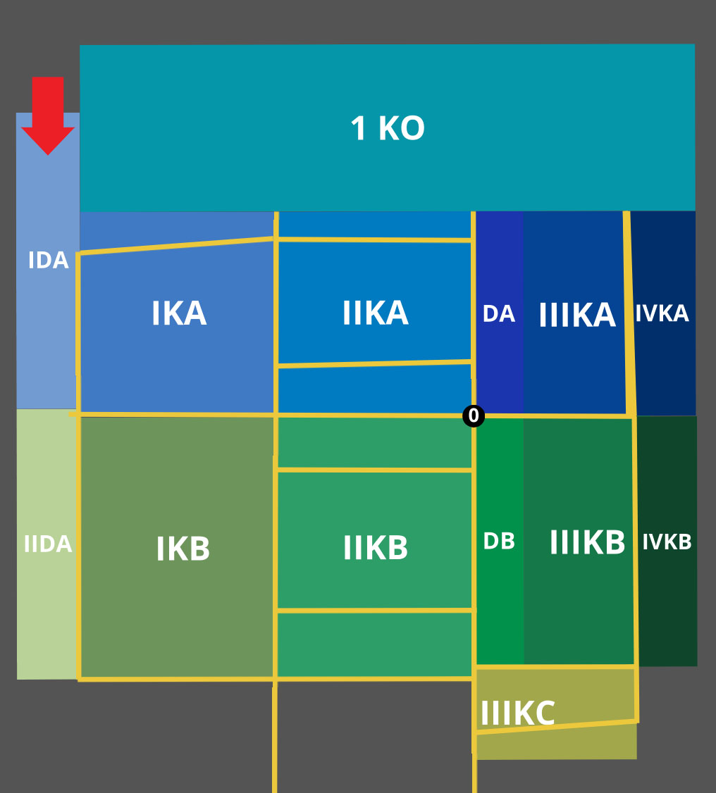Sektor IDA, rząd 2, miejsce 19 Mapa sektora IDA