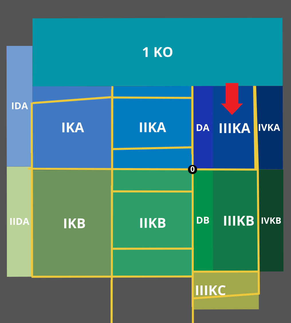 Sektor IIIKA, rząd 1, miejsce 2 Mapa sektora IIIKA