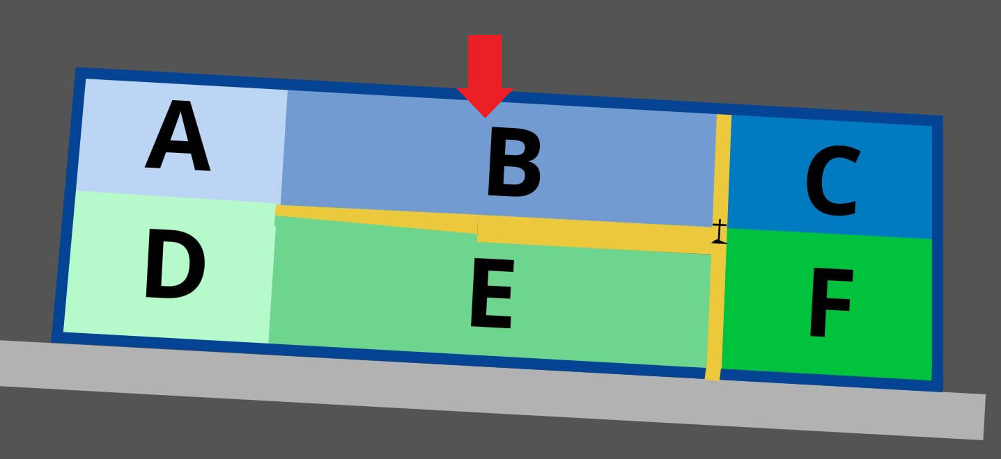 Sektor B, rząd 5, miejsce 5 Mapa sektora B