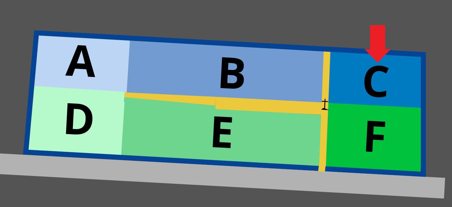 Sektor C, rząd 3, miejsce 5 Mapa sektora C