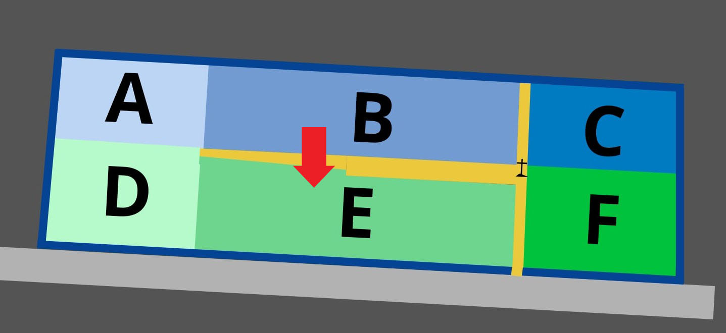 Sektor E, rząd 1, miejsce 7 Mapa sektora E